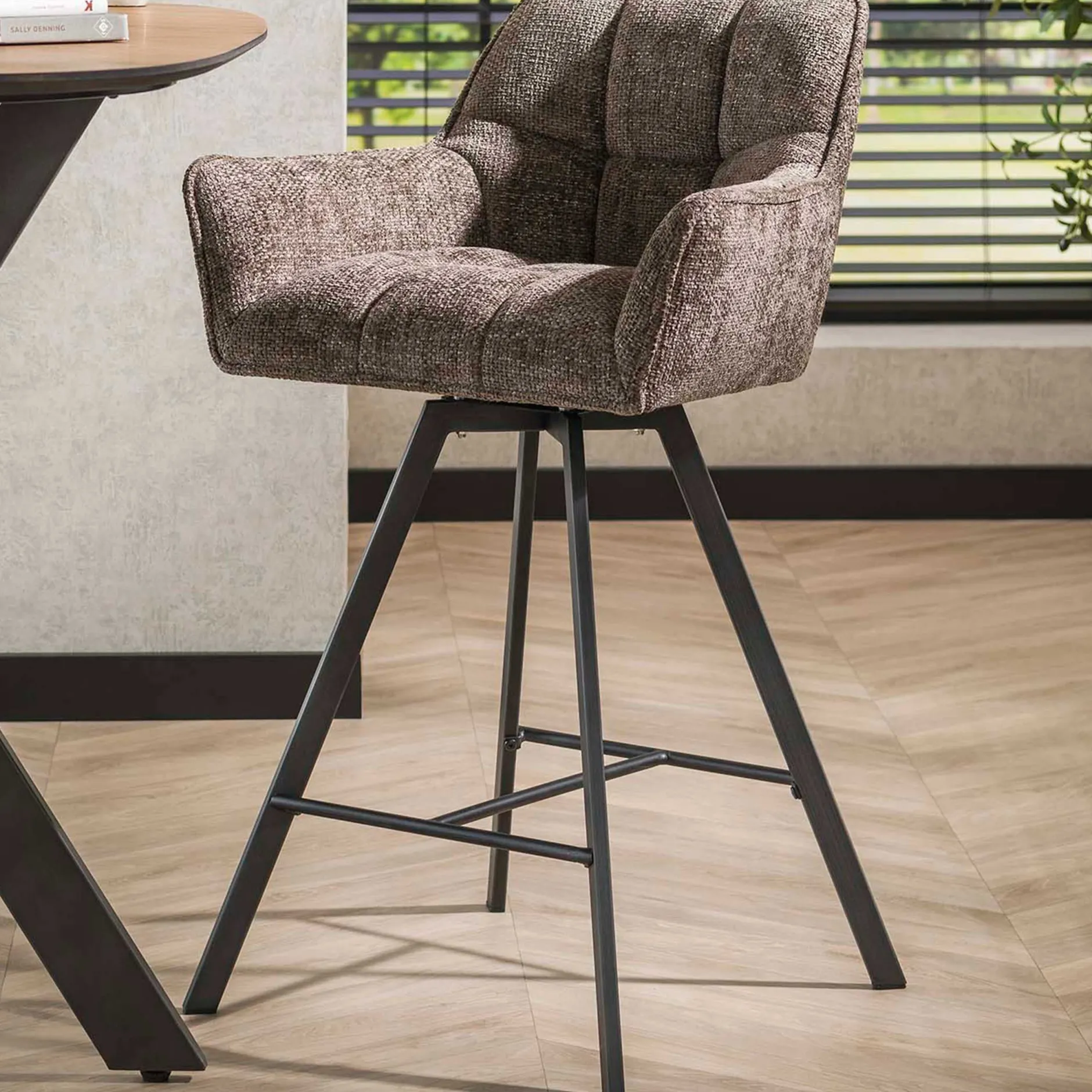 Barhocker Aster - 56x52x95cm - drehbar - taupe