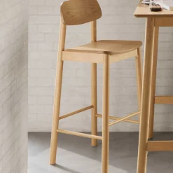 Barhocker Barlow - 43x46x105cm - Eiche furniert