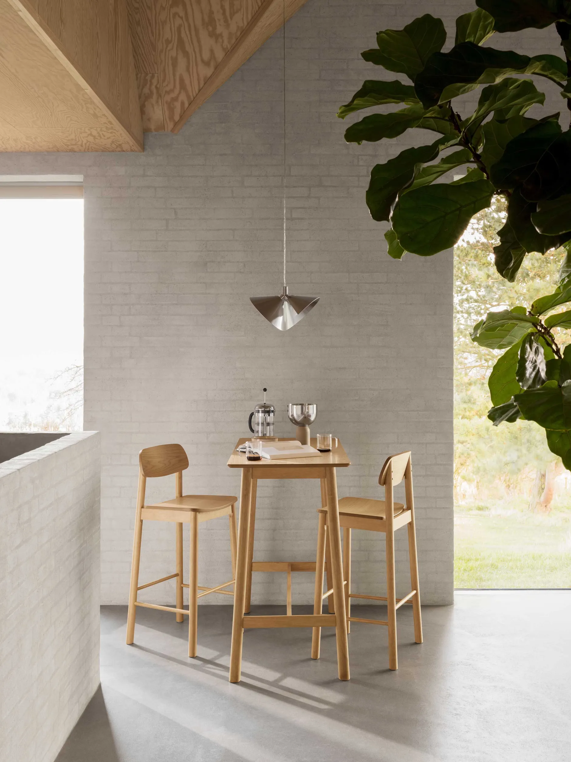 Barhocker Barlow - 43x46x105cm - Eiche furniert