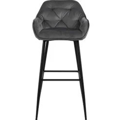 Barhocker Bridget - grau/schwarz