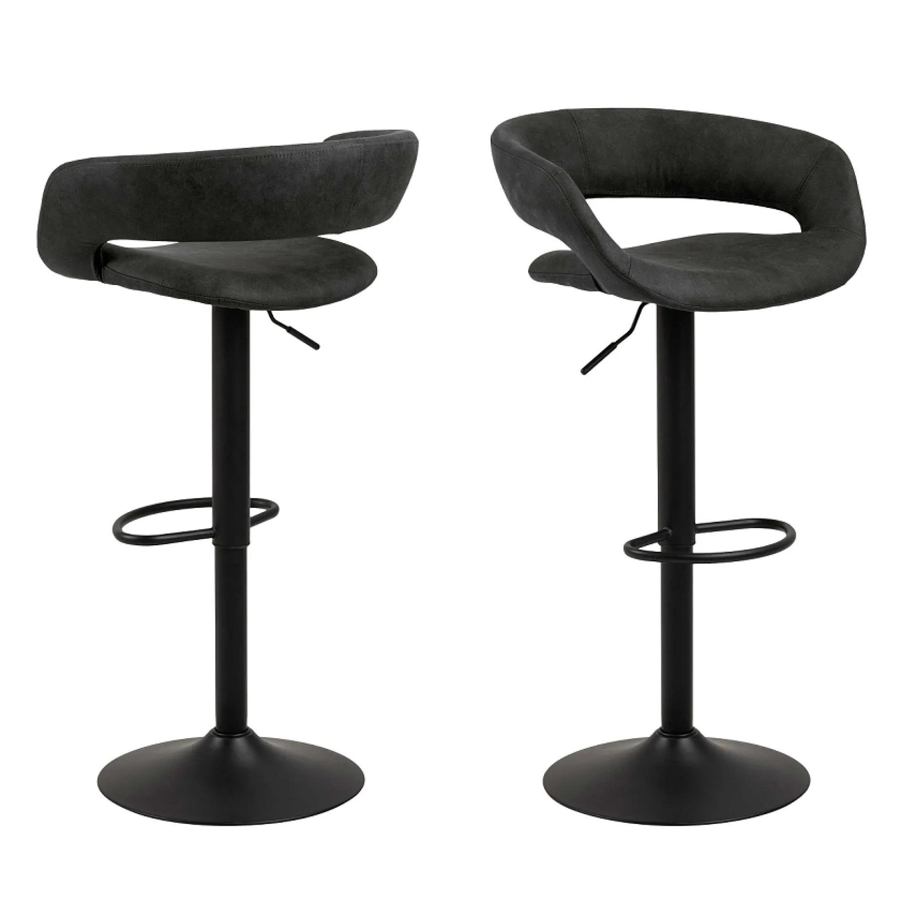 Barhocker Dusty - anthrazit/schwarz