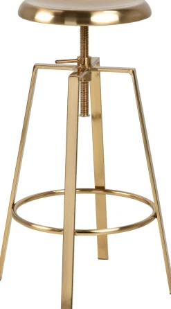 Barhocker Goose gebürsteter Stahl - gold