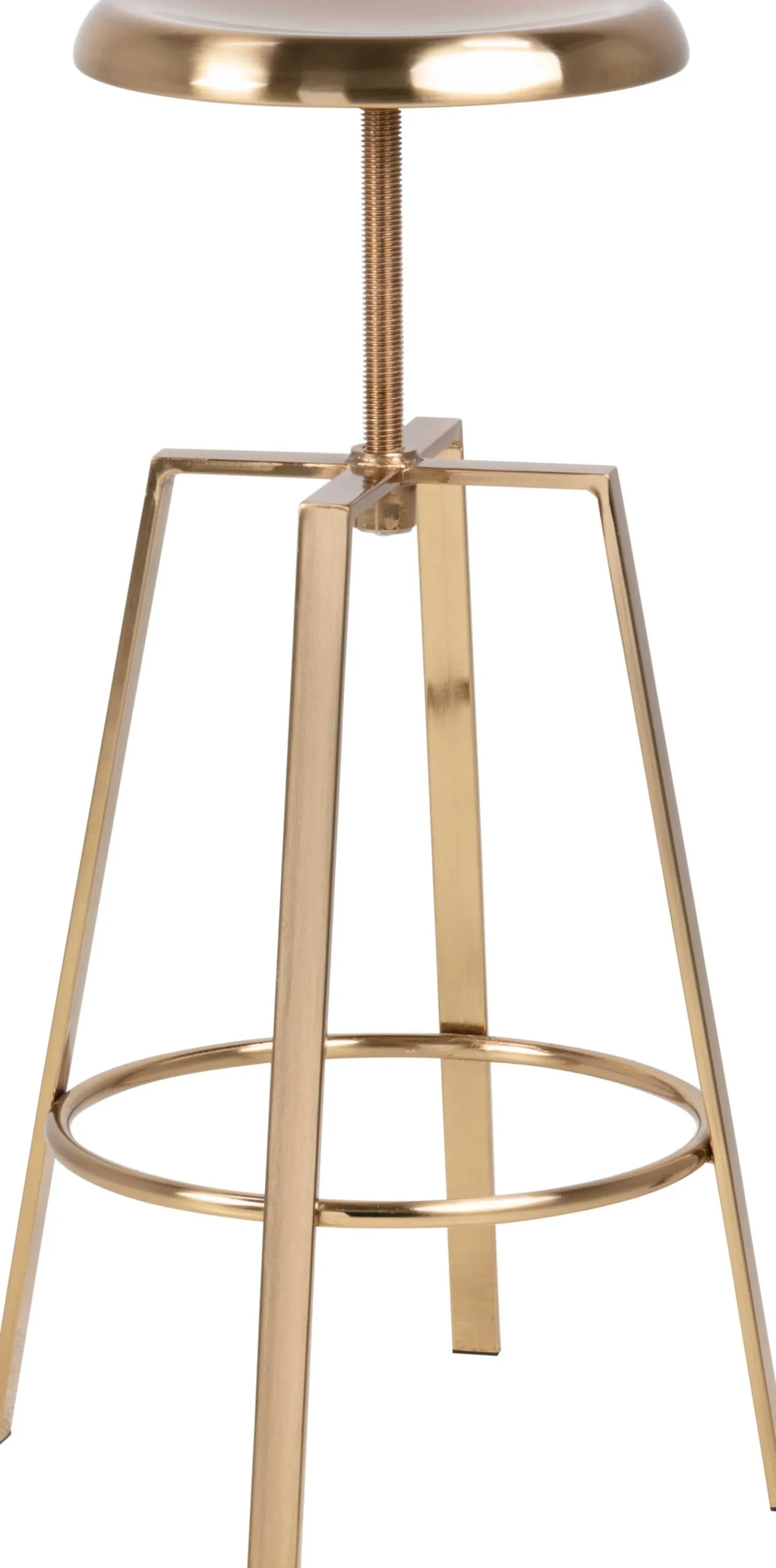 Barhocker Goose gebürsteter Stahl - gold