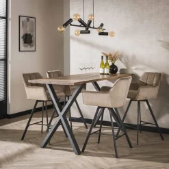 Barhocker Hargreaves | 53 x 57 x 96 cm | Braun