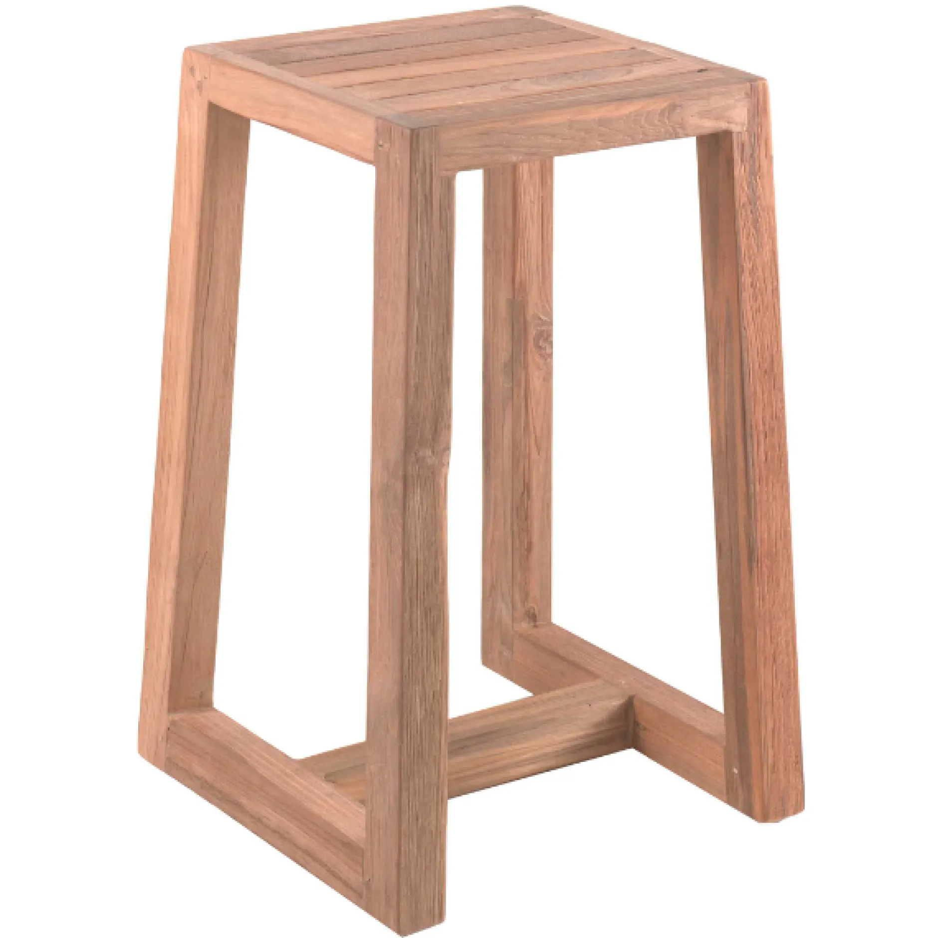 Barhocker Iberica Gescova - recyceltes Teakholz - 40x40x61 cm - Braun