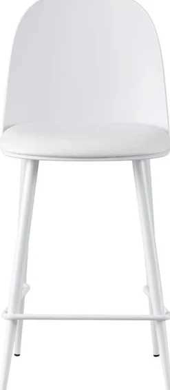 Barhocker Jasmin - 44x51x100cm - mit Kissen - weiß