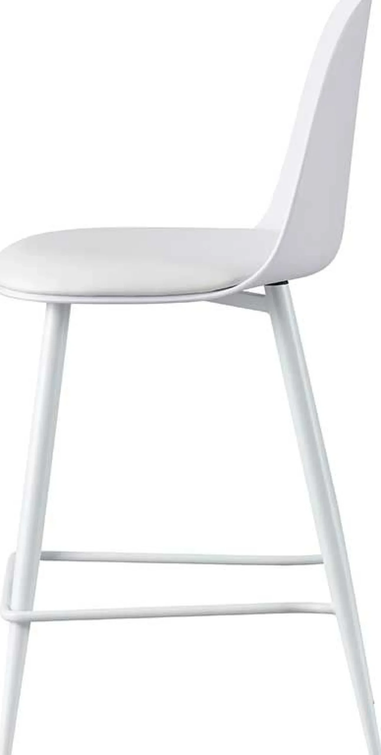Barhocker Jasmin - 44x51x100cm - mit Kissen - weiß