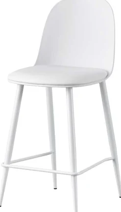 Barhocker Jasmin - 44x51x100cm - mit Kissen - weiß