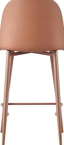 Barhocker Jasmin - 44x51x100cm - mit Kissen - terracotta