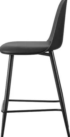 Barhocker Jasmin - 44x51x100cm - mit Kissen - schwarz