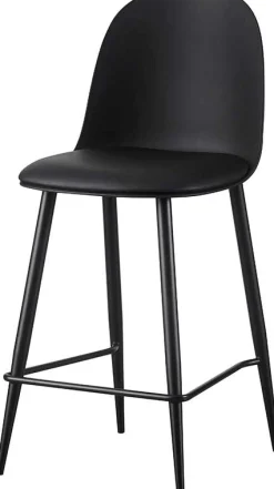 Barhocker Jasmin - 44x51x100cm - mit Kissen - schwarz