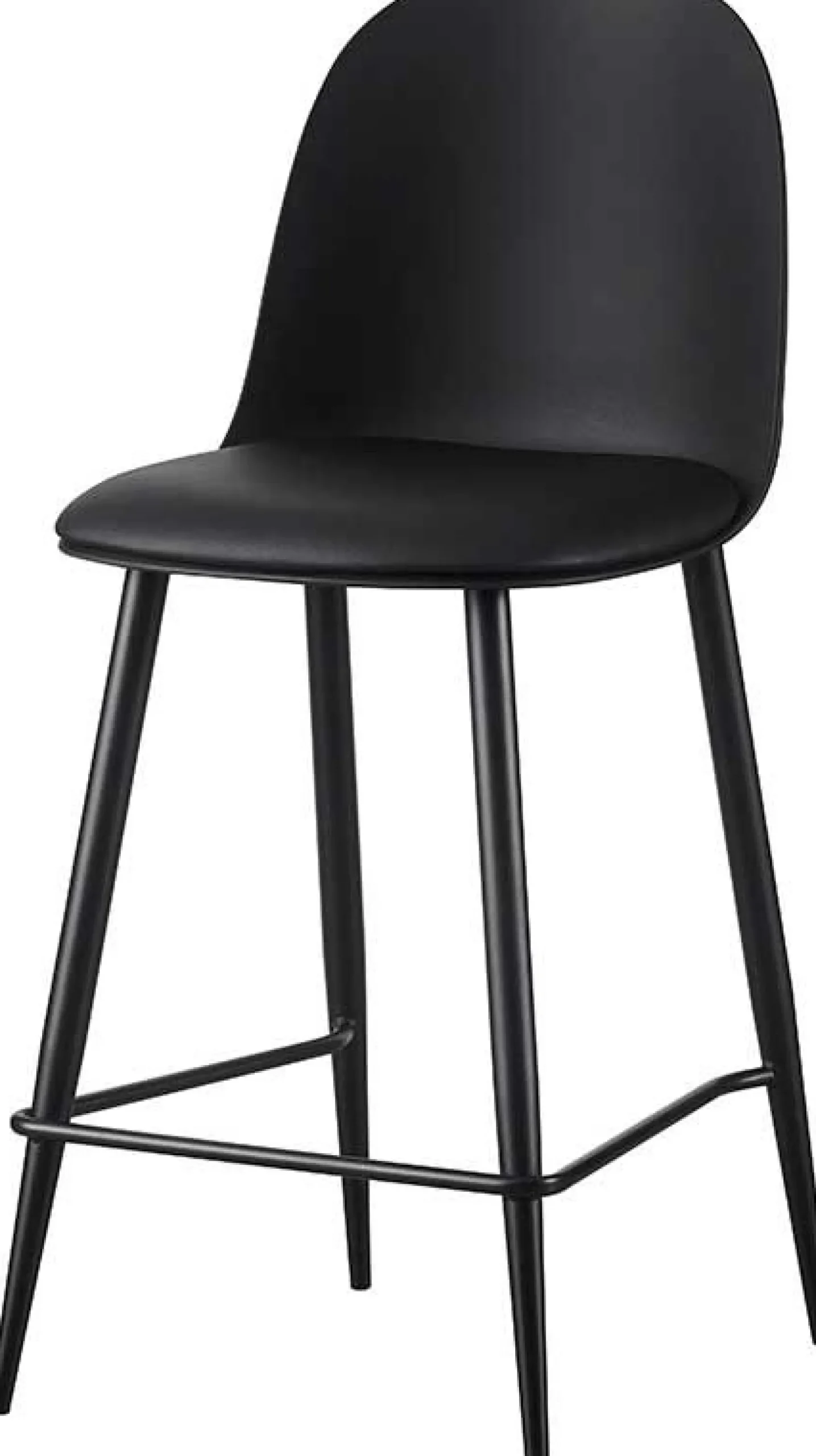 Barhocker Jasmin - 44x51x100cm - mit Kissen - schwarz