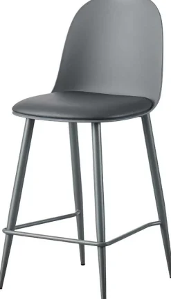 Barhocker Jasmin - 44x51x100cm - mit Kissen - grau
