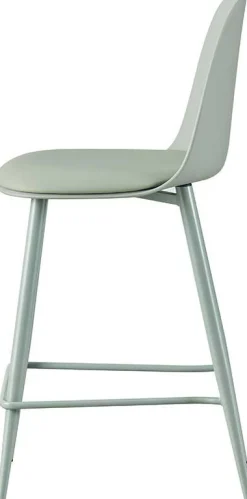 Barhocker Jasmin - 44x51x100cm - mit Kissen - grau-grün