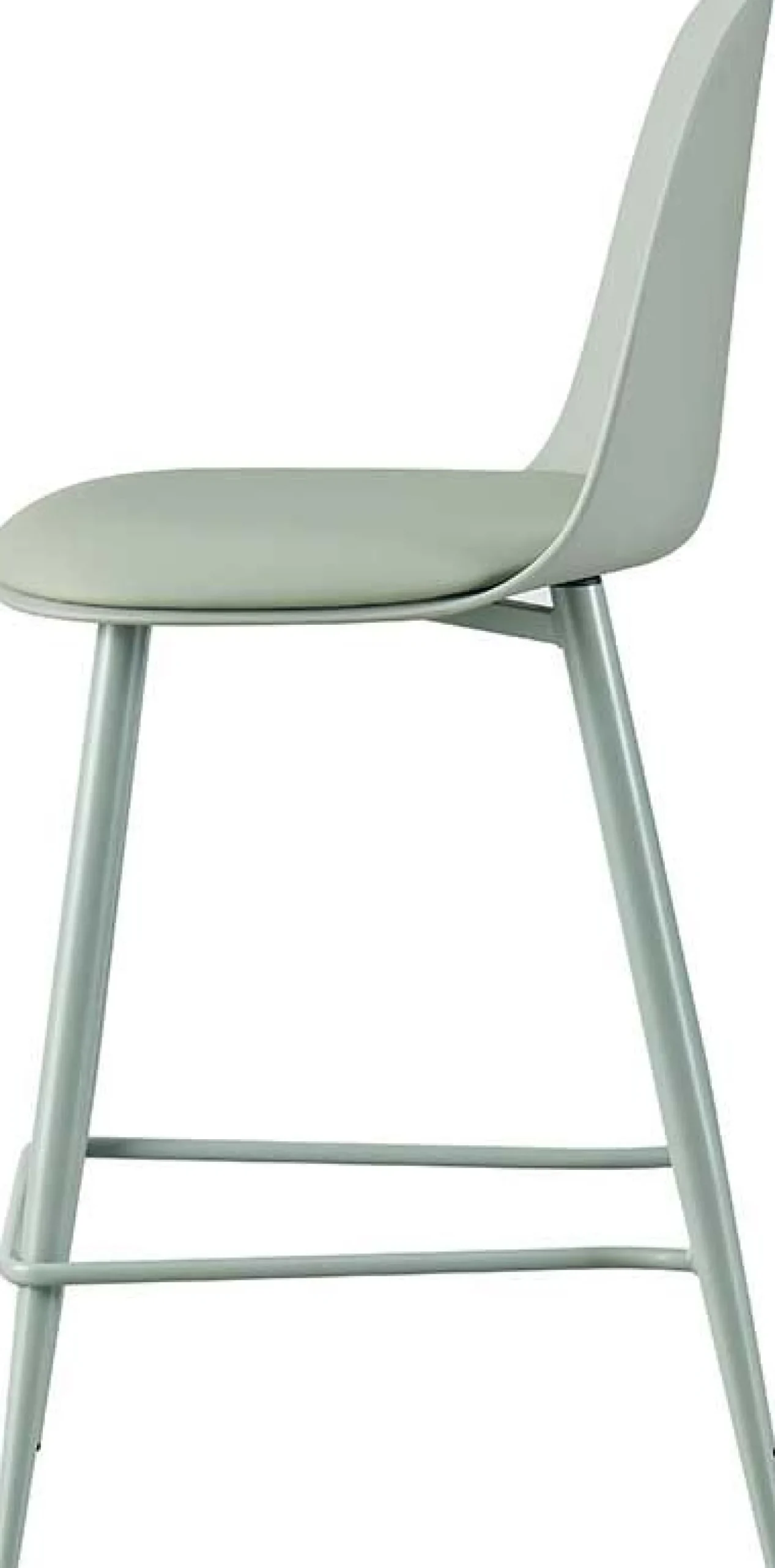 Barhocker Jasmin - 44x51x100cm - mit Kissen - grau-grün