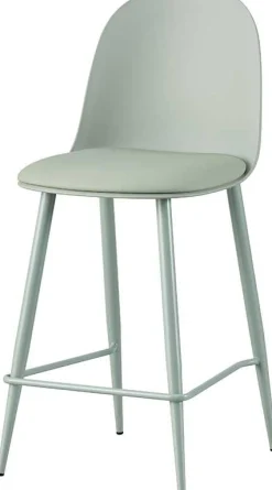 Barhocker Jasmin - 44x51x100cm - mit Kissen - grau-grün