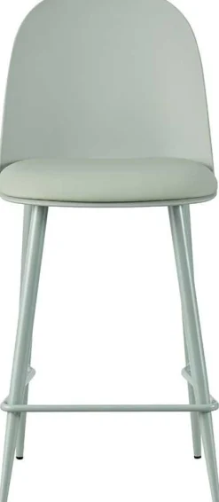 Barhocker Jasmin - 44x51x100cm - mit Kissen - grau-grün