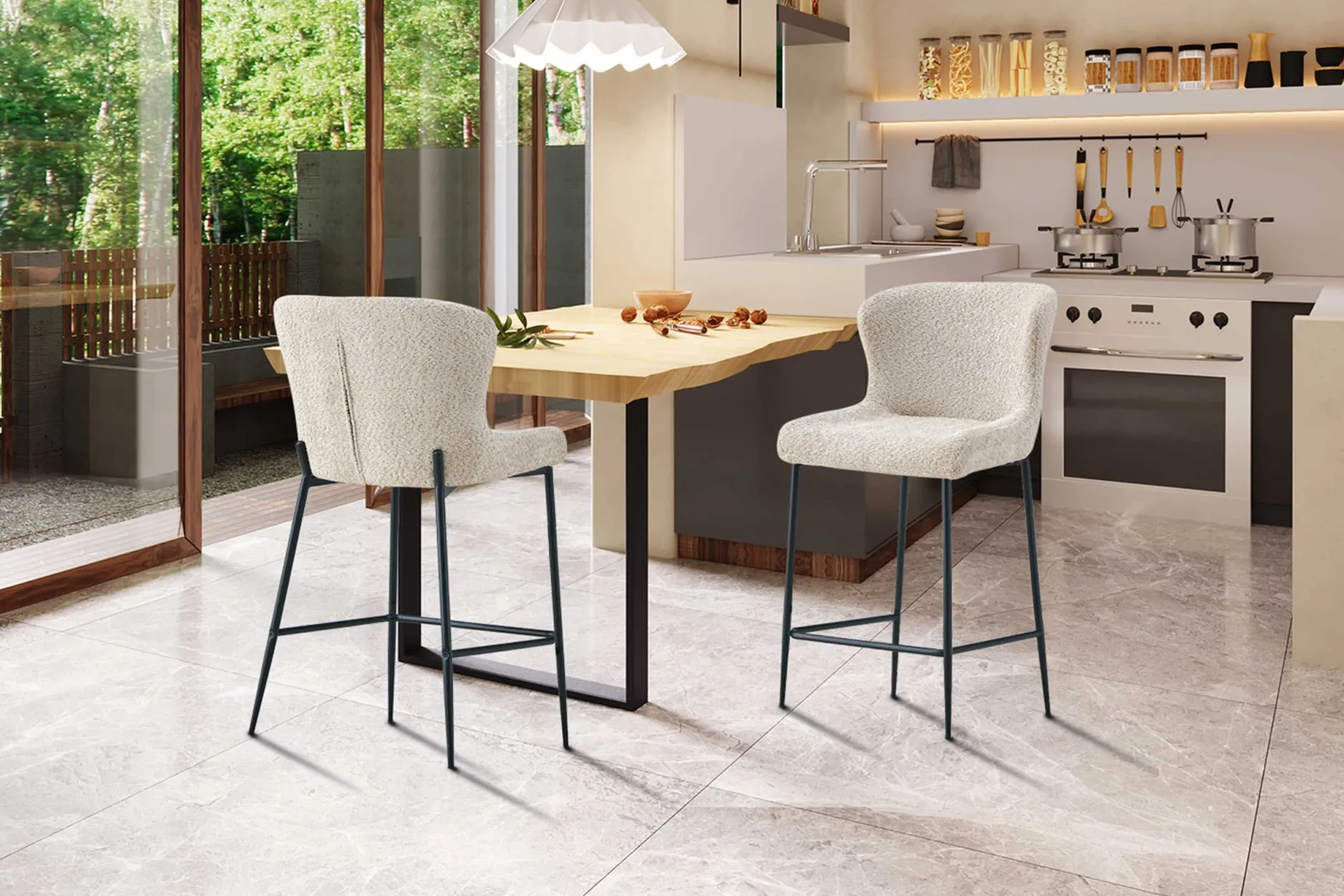 Barhocker Lisa | 52 x 56 x 97 cm | Beige