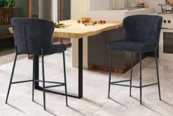 Barhocker Lisa | 52 x 56 x 97 cm | Dunkelgrau