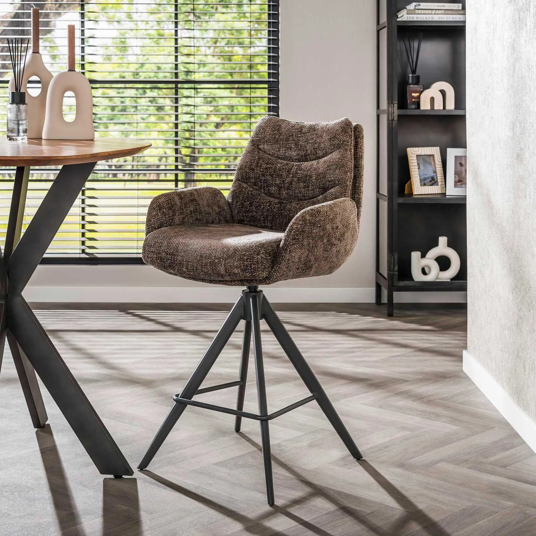 Barhocker Lungo - 56x60x99cm - drehbar - taupe