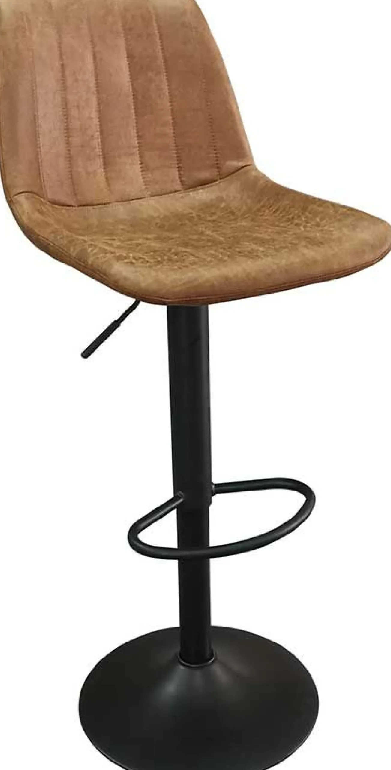 Barhocker mit Streifenmuster Madeira-Cognac