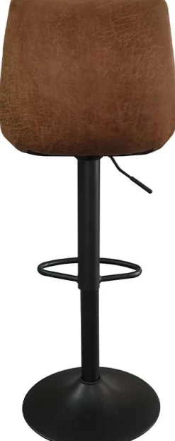 Barhocker mit Streifenmuster Madeira-Cognac