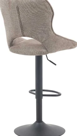Barhocker Morris - 51x53x100-121cm - verstellbar - brauner Stoff
