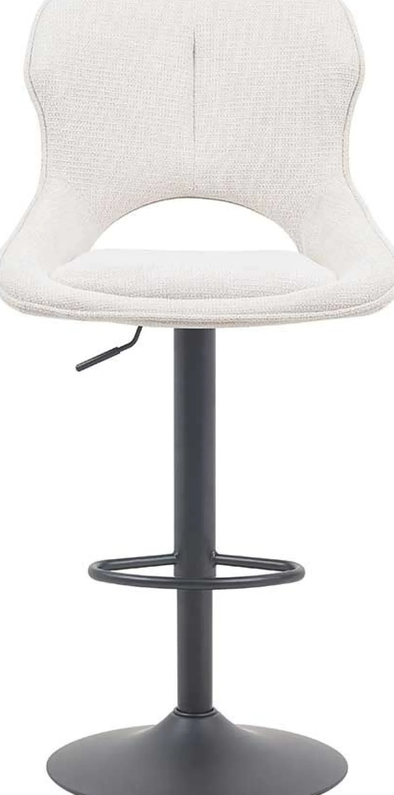Barhocker Morris - 51x53x100-121cm - verstellbar - beige Stoff