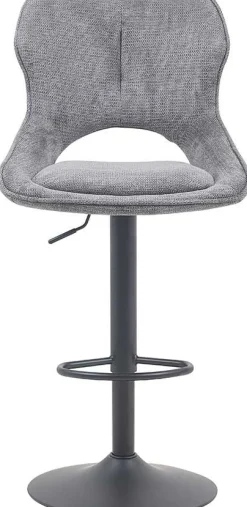 Barhocker Morris - 51x53x100-121cm - verstellbar - dunkelgrauer Stoff
