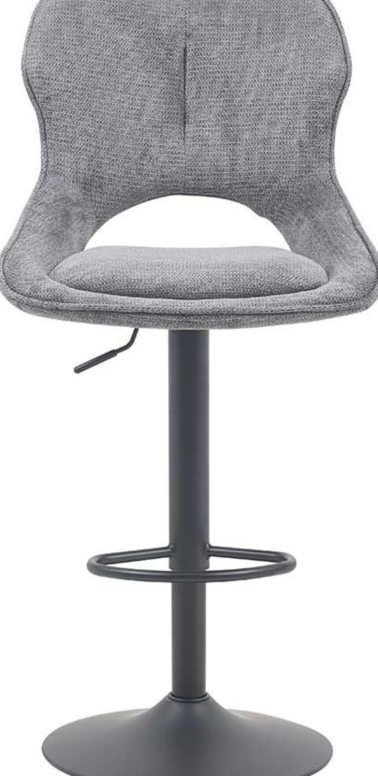 Barhocker Morris - 51x53x100-121cm - verstellbar - dunkelgrauer Stoff