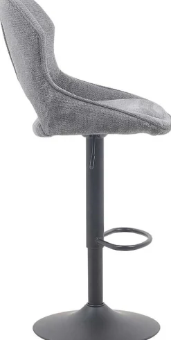 Barhocker Morris - 51x53x100-121cm - verstellbar - dunkelgrauer Stoff