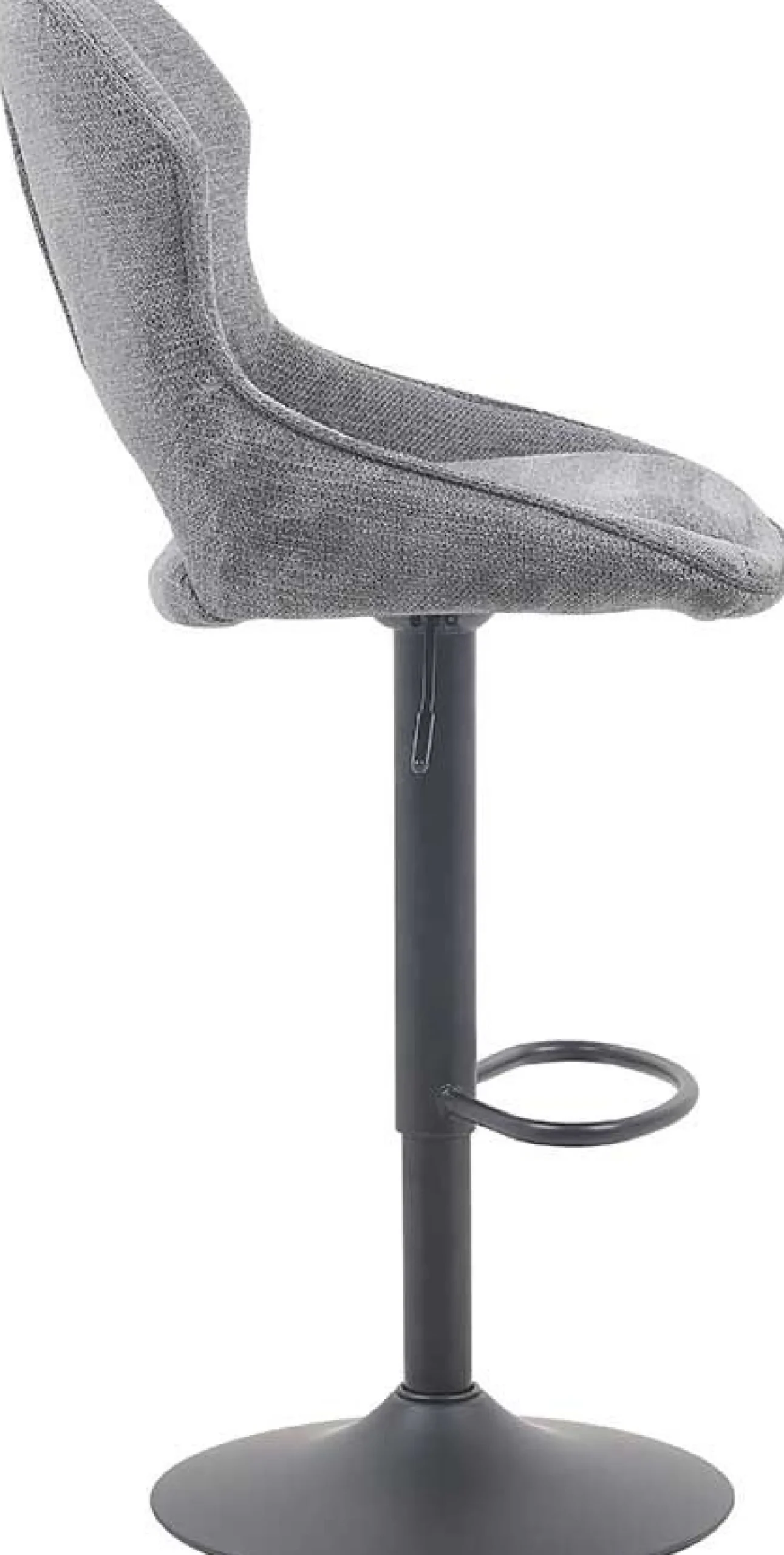 Barhocker Morris - 51x53x100-121cm - verstellbar - dunkelgrauer Stoff