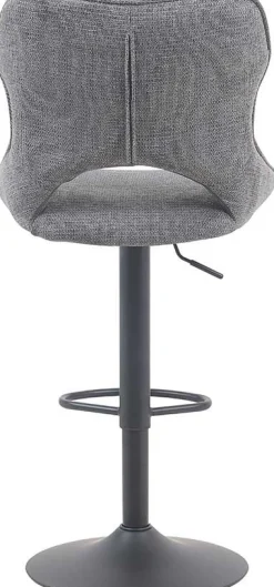 Barhocker Morris - 51x53x100-121cm - verstellbar - dunkelgrauer Stoff