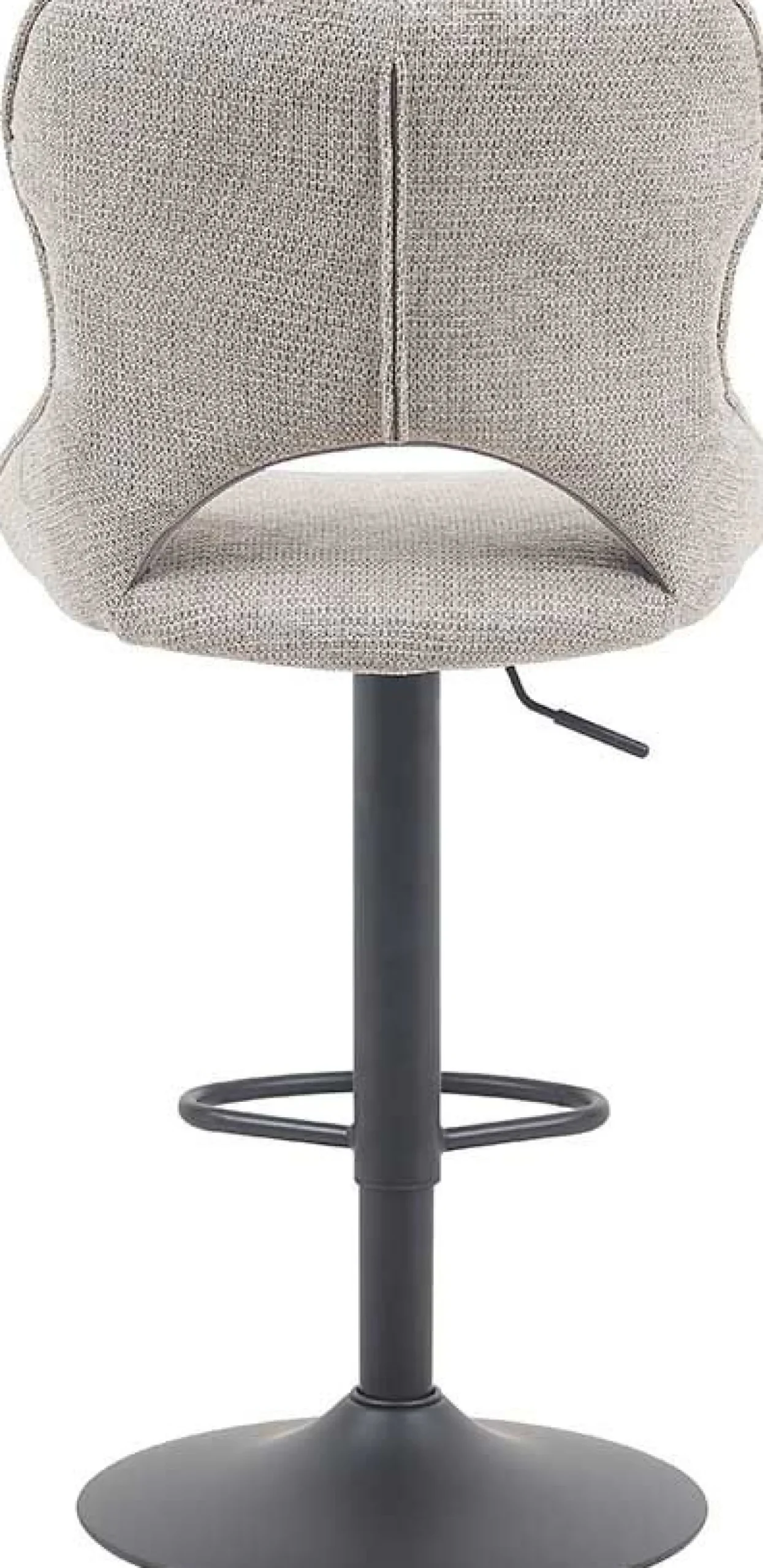 Barhocker Morris - 51x53x100-121cm - verstellbar - hellgrauer Stoff