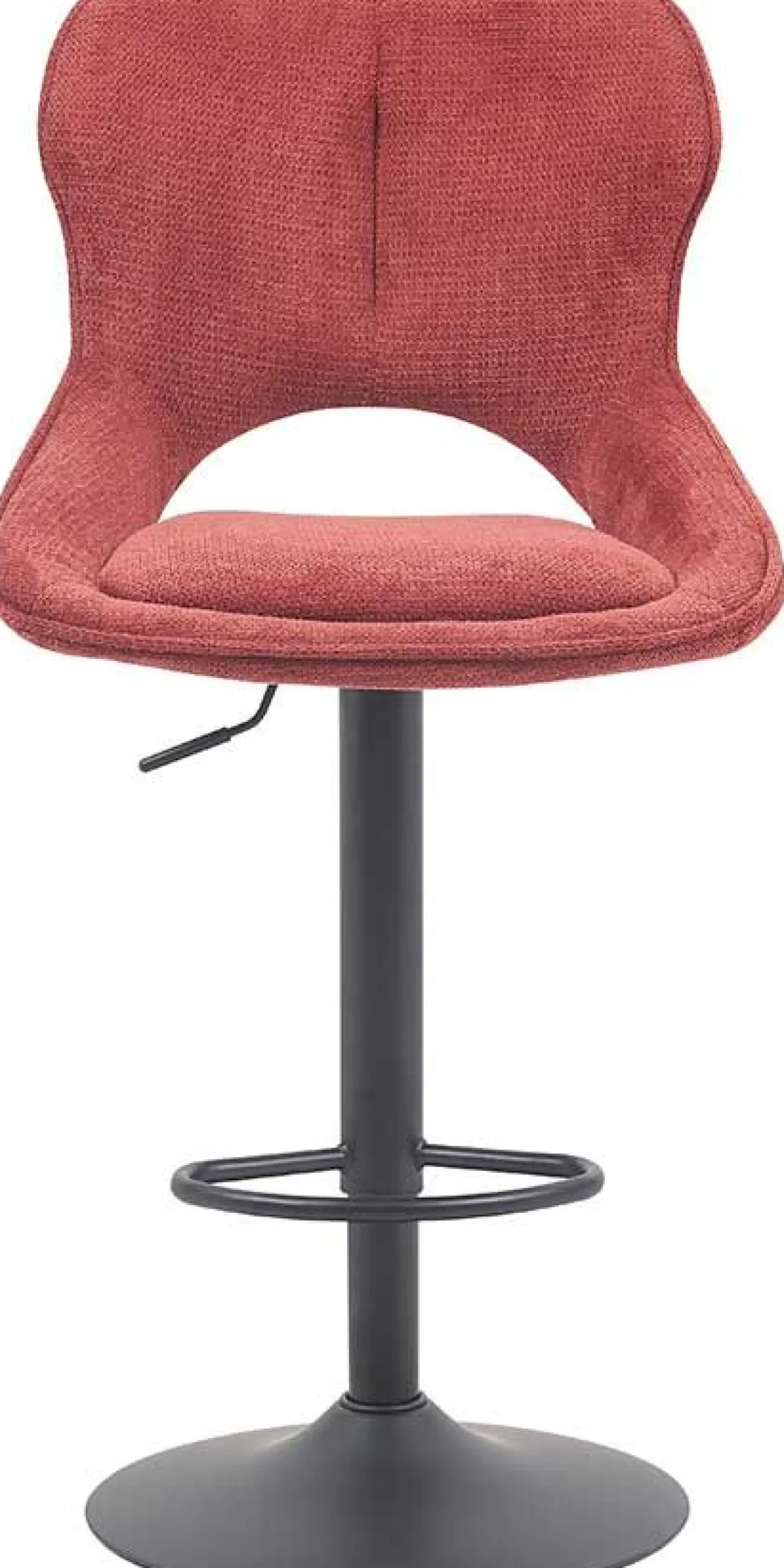 Barhocker Morris - 51x53x100-121cm - verstellbar - roter Stoff