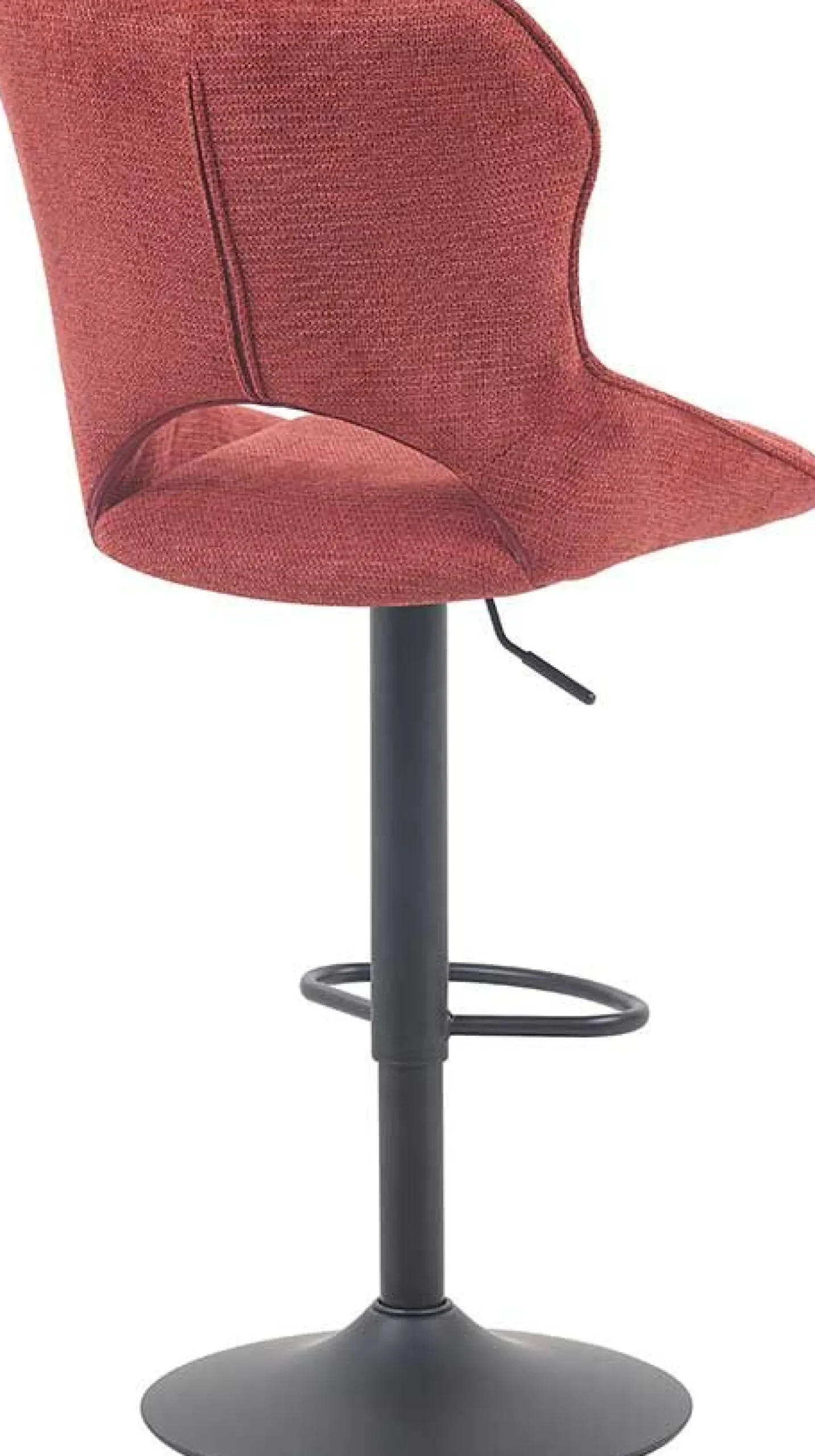 Barhocker Morris - 51x53x100-121cm - verstellbar - roter Stoff