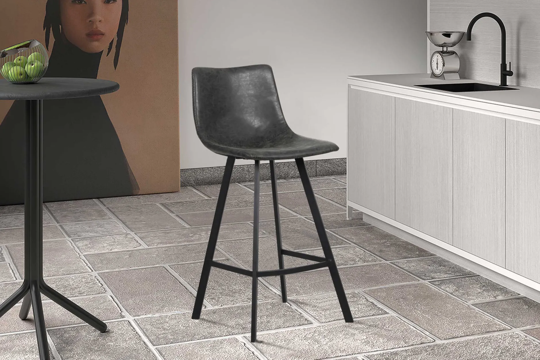 Barhocker Ozan 68cm - schwarz