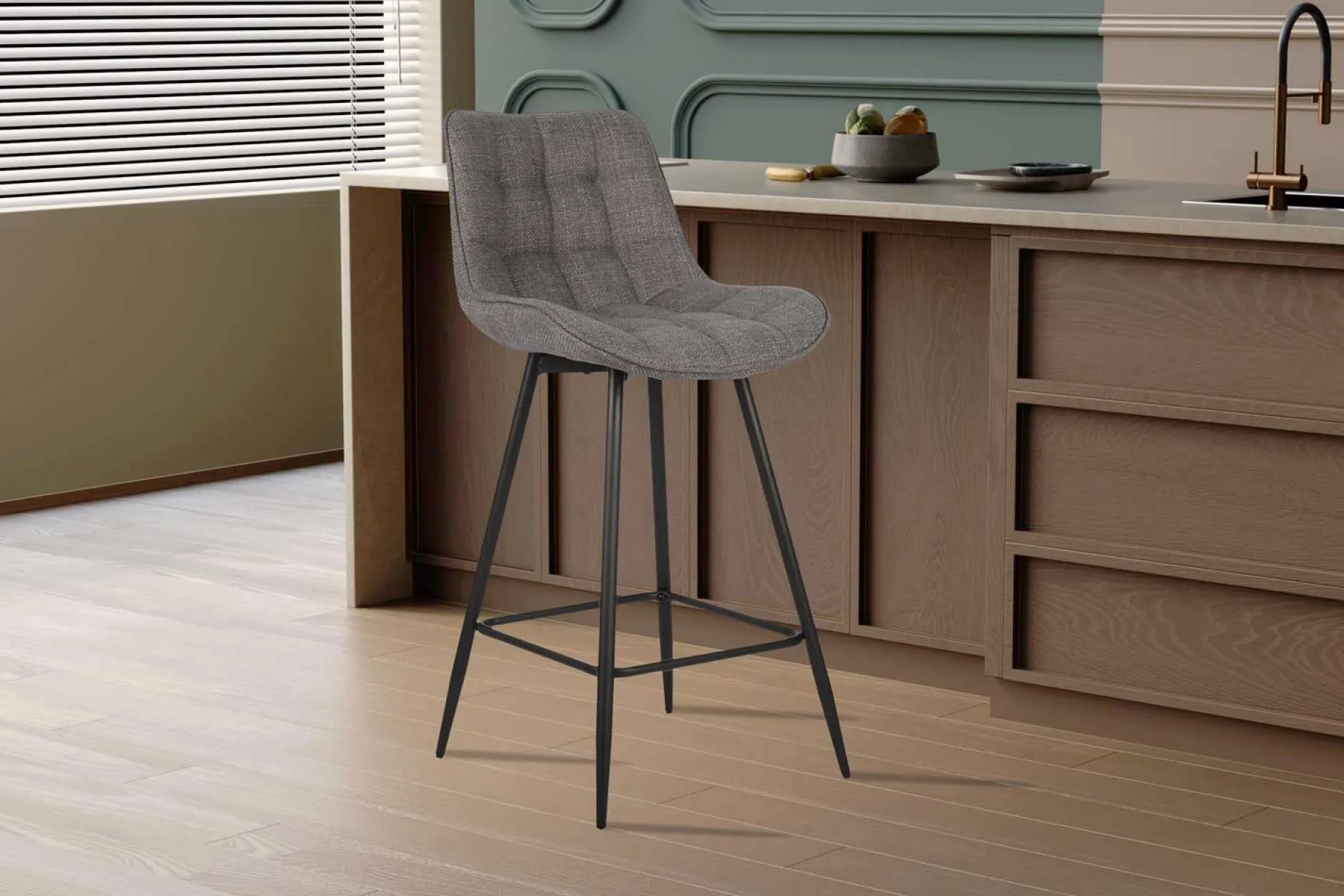 Barhocker Riva | 46 x 55 x 93 cm | Grau
