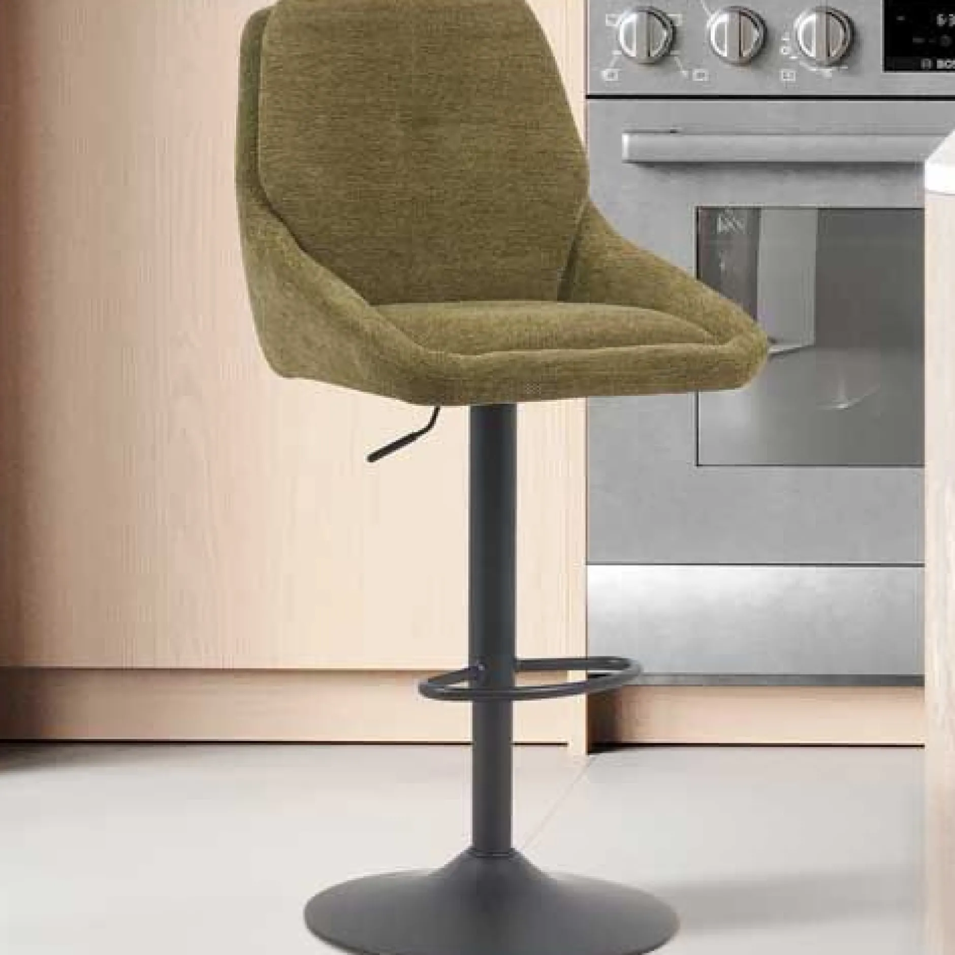 Barhocker Sabine - 50x60x100-121cm - verstellbar - drehbar - grün