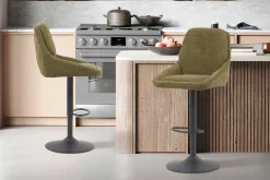 Barhocker Sabine - 50x60x100-121cm - verstellbar - drehbar - grün