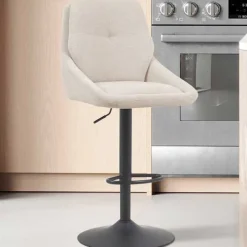 Barhocker Sabine - 50x60x100-121cm - verstellbar - drehbar - ecru