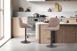 Barhocker Sabine - 50x60x100-121cm - verstellbar - drehbar - sand