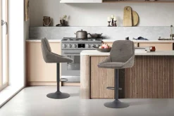 Barhocker Sabine - 50x60x100-121cm - verstellbar - drehbar - grau
