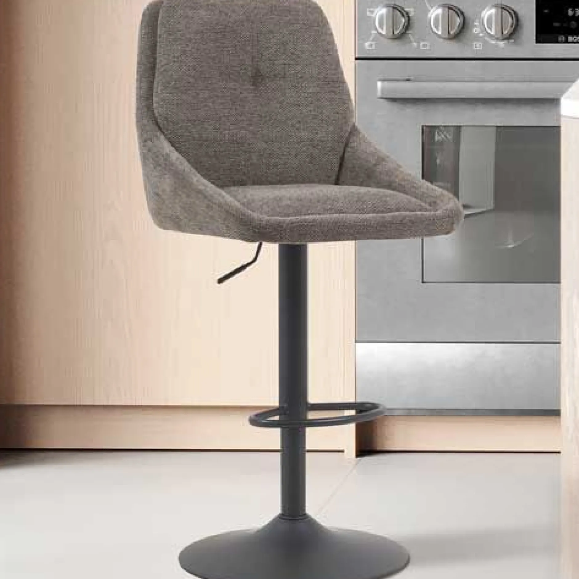 Barhocker Sabine - 50x60x100-121cm - verstellbar - drehbar - grau