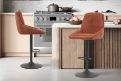 Barhocker Sabine - 50x60x100-121cm - verstellbar - drehbar - terracotta