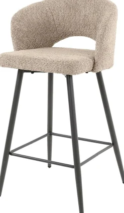 Barhocker Sieglinde-sandfarbener Bouclé