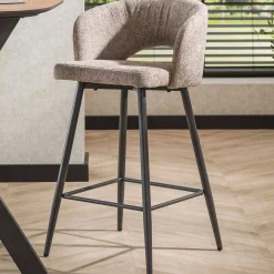 Barhocker Sieglinde - 51x50x94cm - beige bouclé