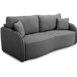 Bari 3-Sitzer Sofa 215x100x88cm - mit Stauraum - anthrazit
