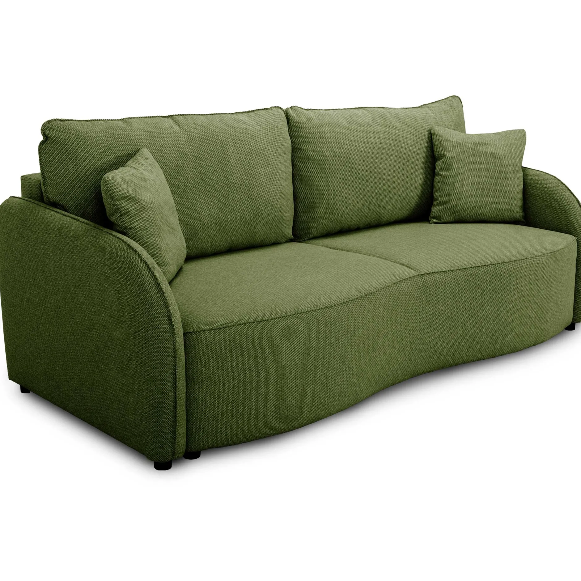 Bari 3-Sitzer Sofa 215x100x88cm - mit Stauraum - olivgrün