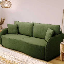 Bari 3-Sitzer Sofa 215x100x88cm - mit Stauraum - olivgrün